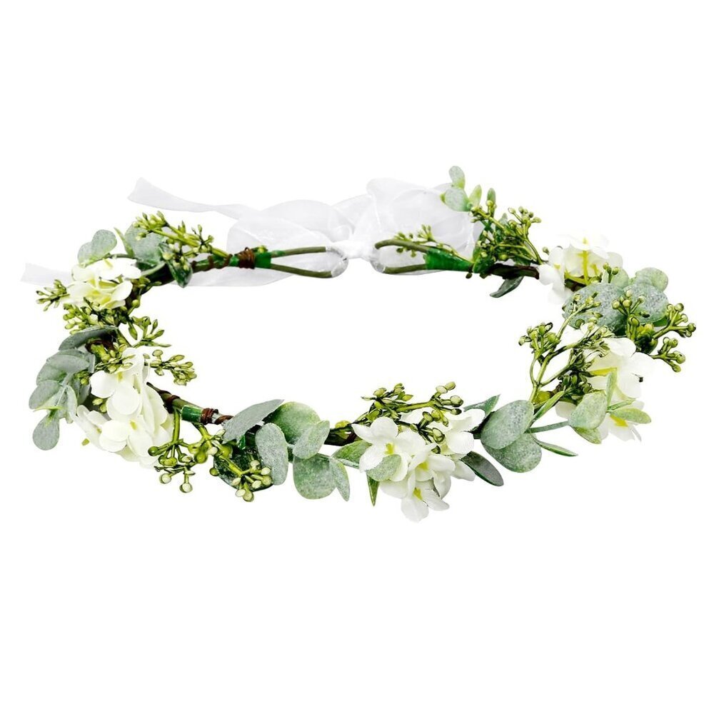 Bohemian Floral Crown Eucalyptus Headband for Girls Women Wedding Party